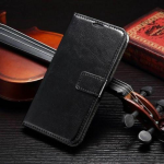 Book Case with Strap Black For Huawei P smart 2018 FIG-LX1 Slim Fit Look